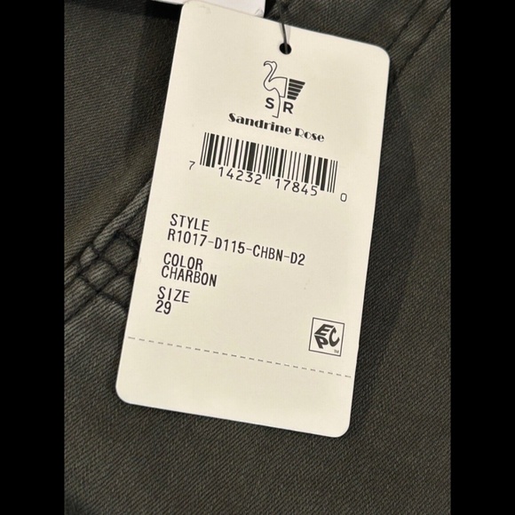 Sandrine Rose x Free People Super Flare Denim Jeans Charbon Size 29 - Picture 14 of 15